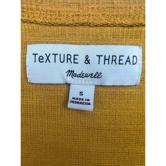Madewell Texture & Thread Wrap Tie Waist Top V-Neck Size S Sleeveless Yellow - Picture 3 of 10